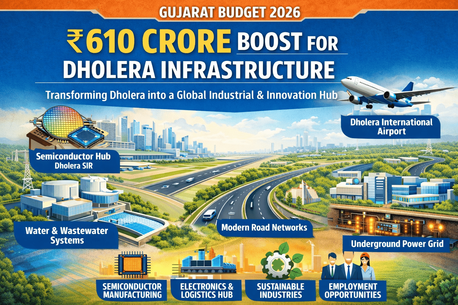 Green land development highlighted under Gujarat Budget 2026 for future infrastructure growth
